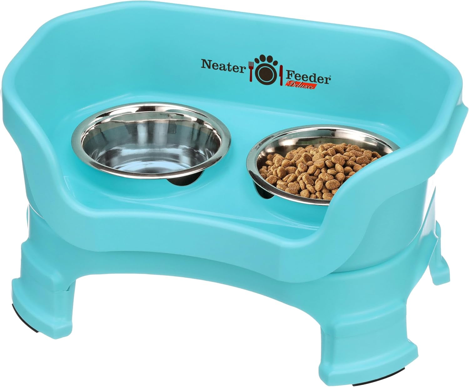 Neater Feeder Deluxe – Elevated Stainless Steel Dog Bowl Set for Small Dogs | Mess-Proof & Made in USA