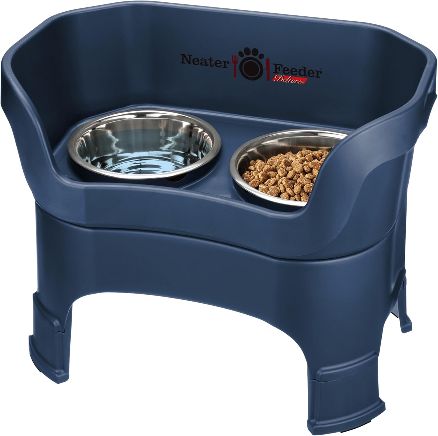 Neater Feeder Deluxe – Elevated Stainless Steel Dog Bowl Set for Small Dogs | Mess-Proof & Made in USA
