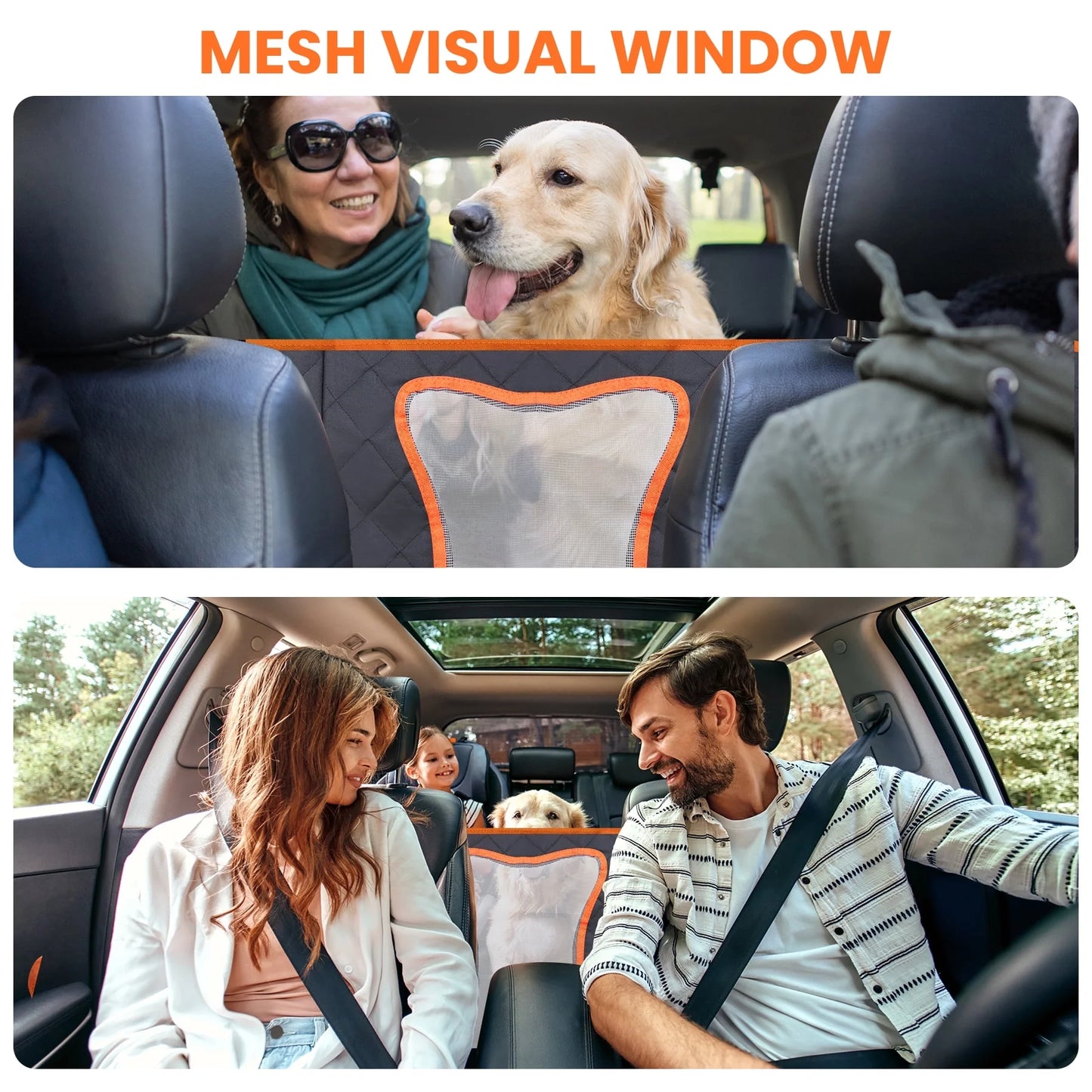 Collapsible Dog Car Seat Cover for Back Seat