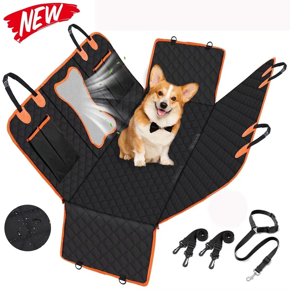 Collapsible Dog Car Seat Cover for Back Seat
