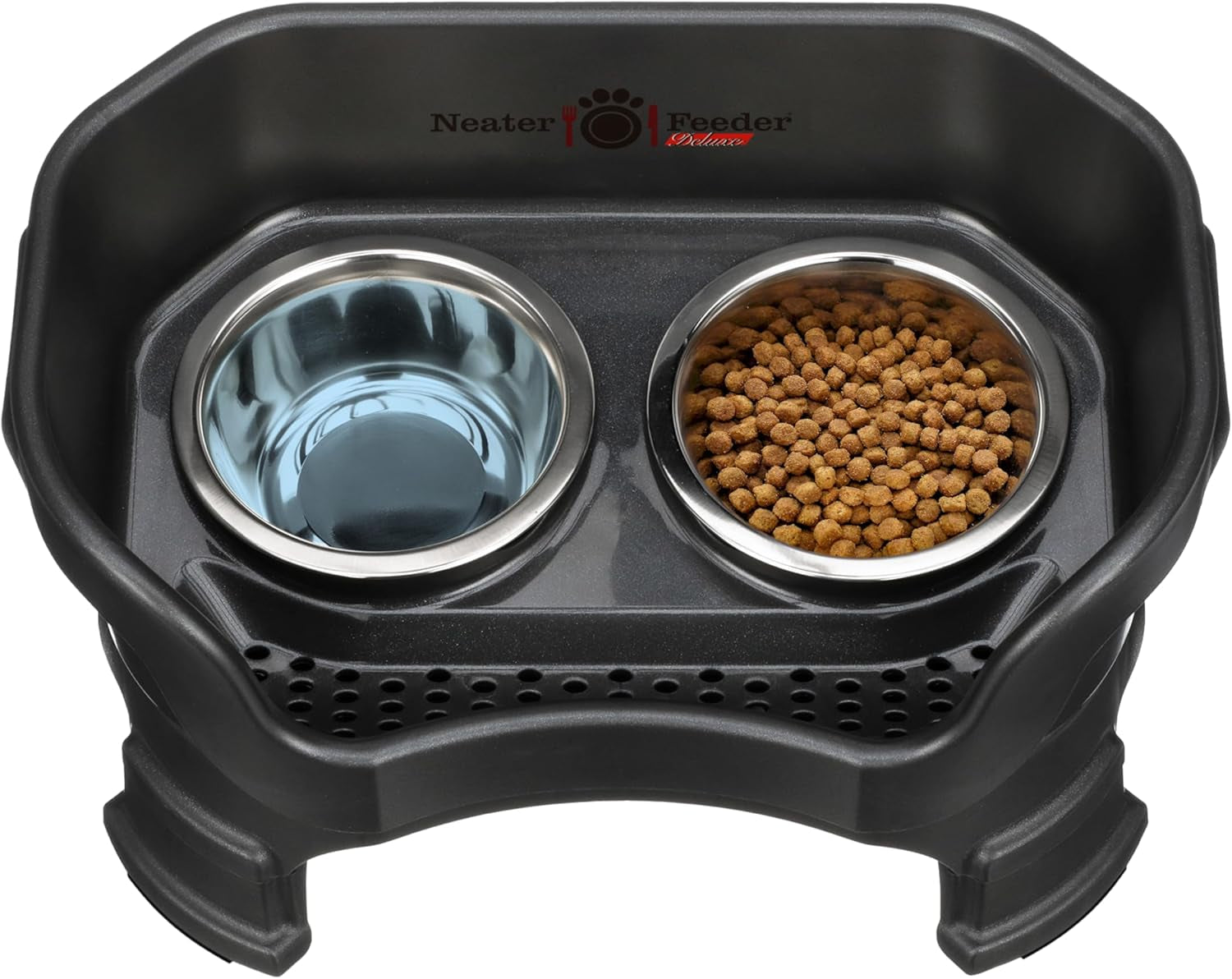 Neater Feeder Deluxe – Elevated Stainless Steel Dog Bowl Set for Small Dogs | Mess-Proof & Made in USA