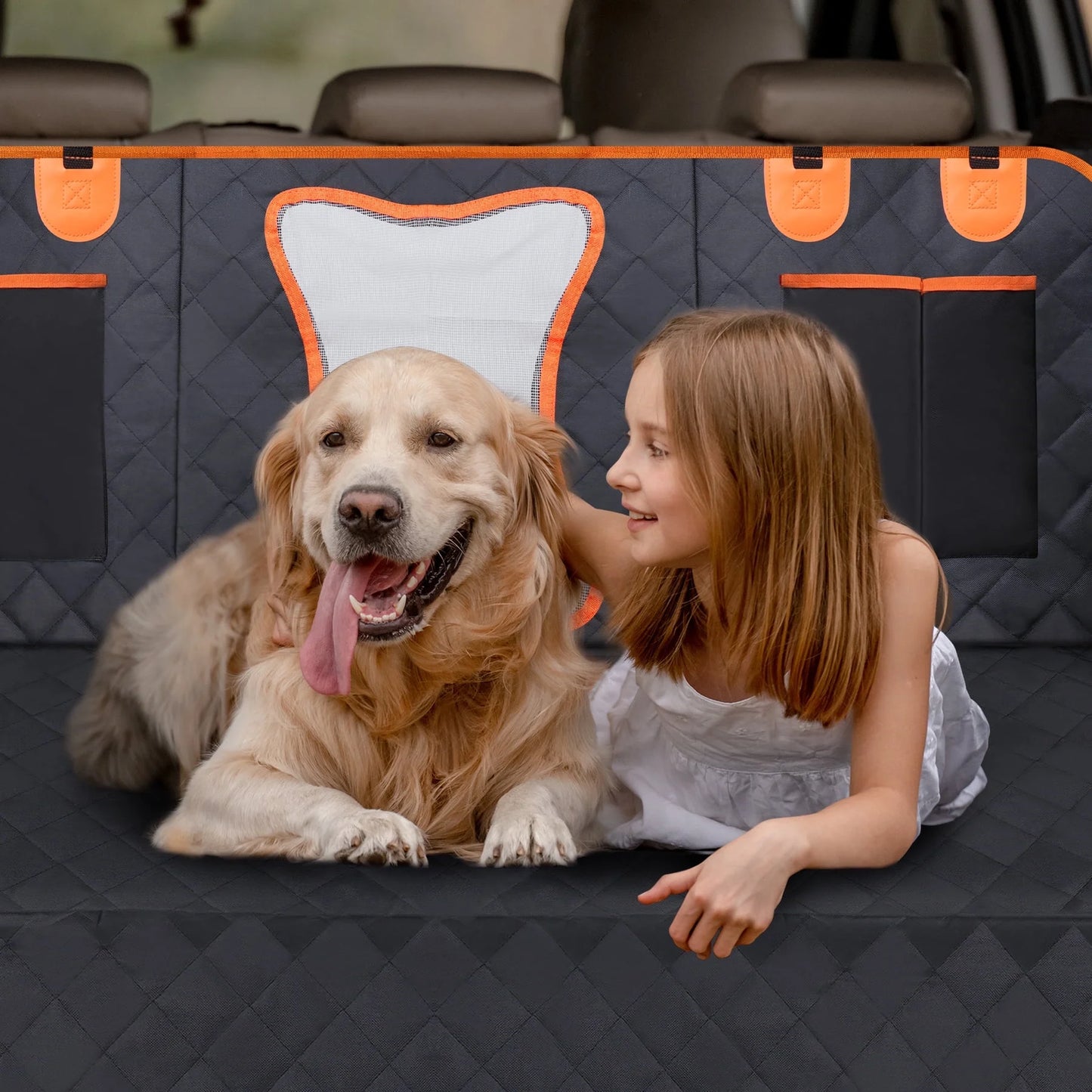 Collapsible Dog Car Seat Cover for Back Seat