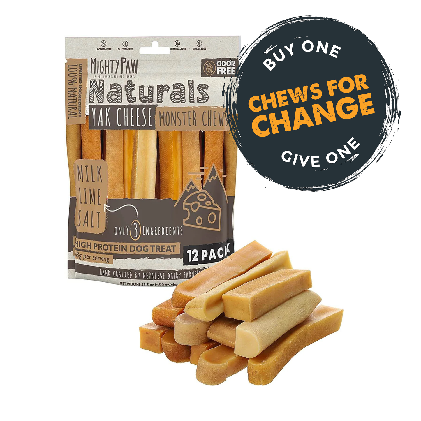 All-Natural Yak Cheese Dog Chews