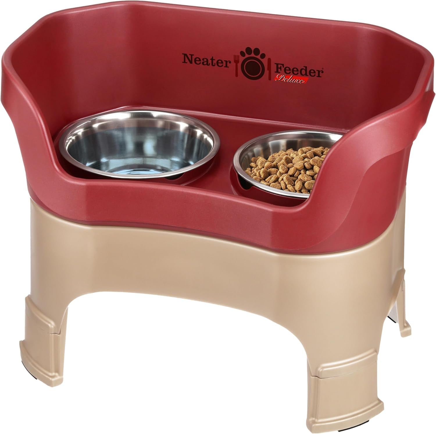 Neater Feeder Deluxe – Elevated Stainless Steel Dog Bowl Set for Small Dogs | Mess-Proof & Made in USA