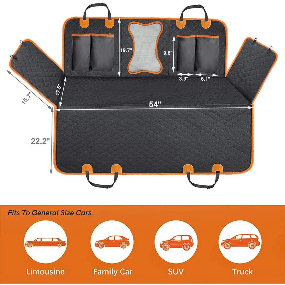 Collapsible Dog Car Seat Cover for Back Seat
