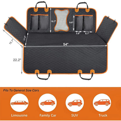Collapsible Dog Car Seat Cover for Back Seat
