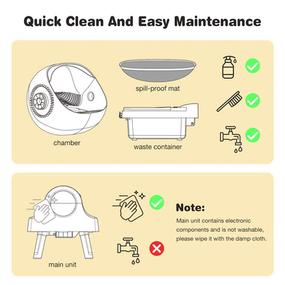 Large Multi-Cat Family Automatic Cat Litter Box with Safety Protection, Mat and Trash Bags Included, White