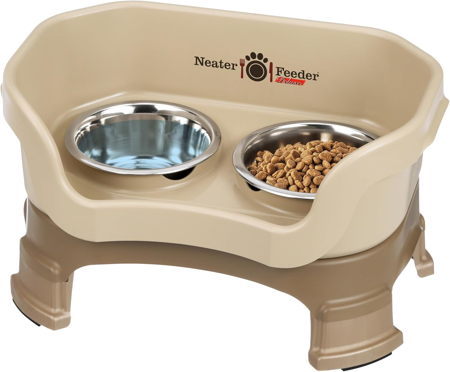 Neater Feeder Deluxe – Elevated Stainless Steel Dog Bowl Set for Small Dogs | Mess-Proof & Made in USA
