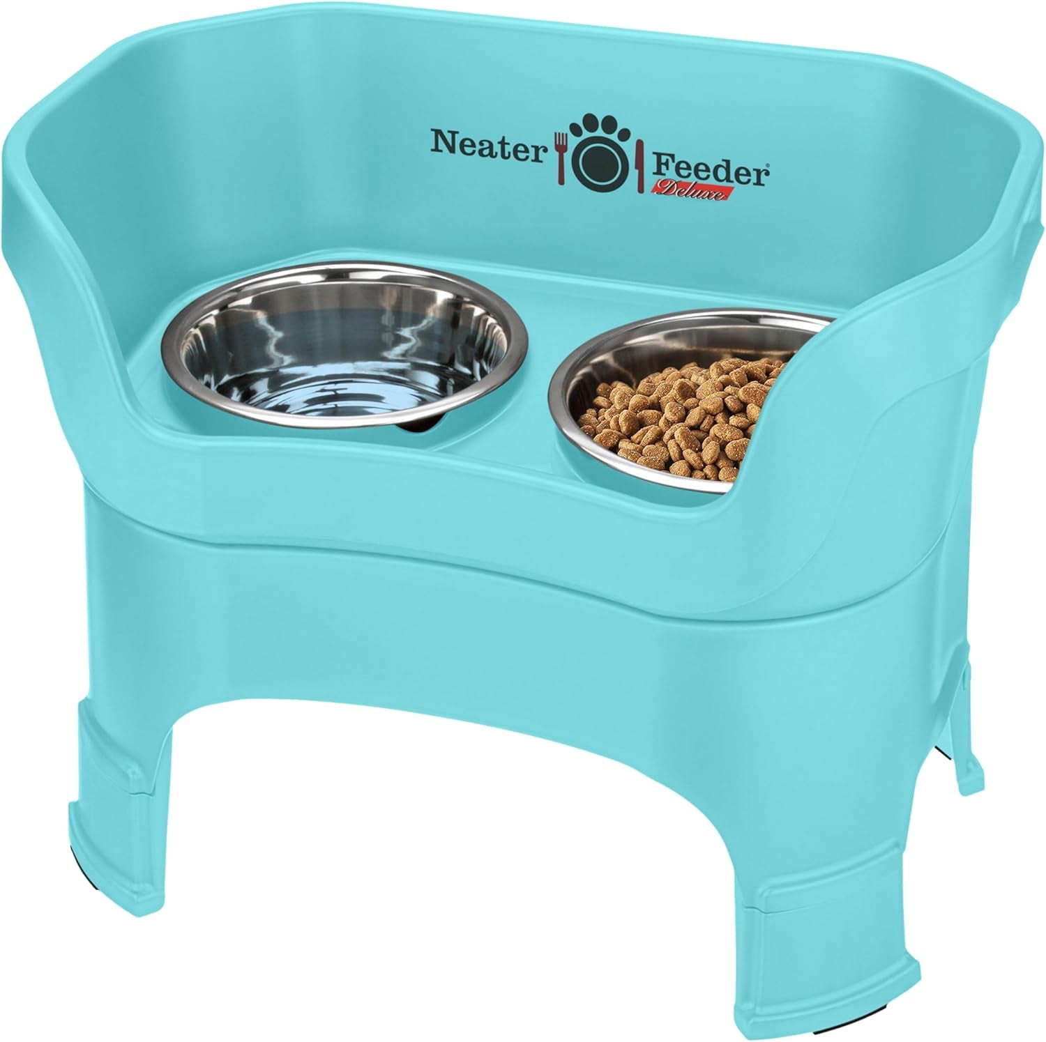 Neater Feeder Deluxe – Elevated Stainless Steel Dog Bowl Set for Small Dogs | Mess-Proof & Made in USA