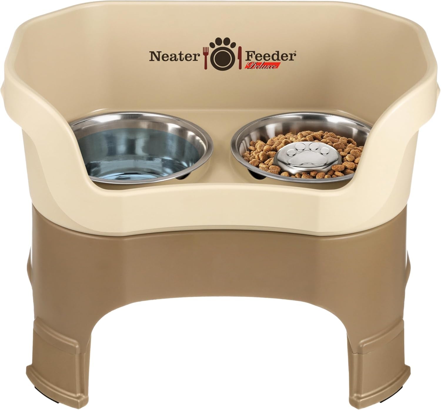 Neater Feeder Deluxe – Elevated Stainless Steel Dog Bowl Set for Small Dogs | Mess-Proof & Made in USA